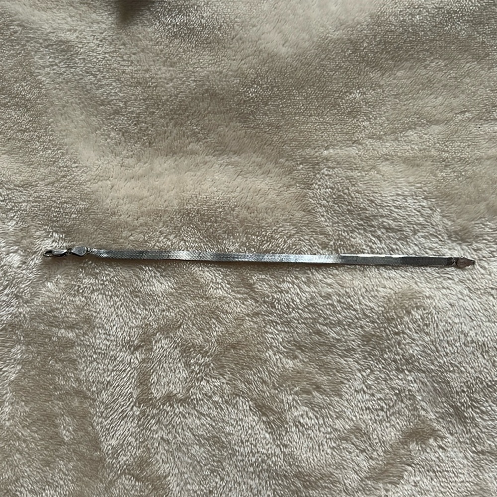 sterling silver herringbone  tennis bracelet
